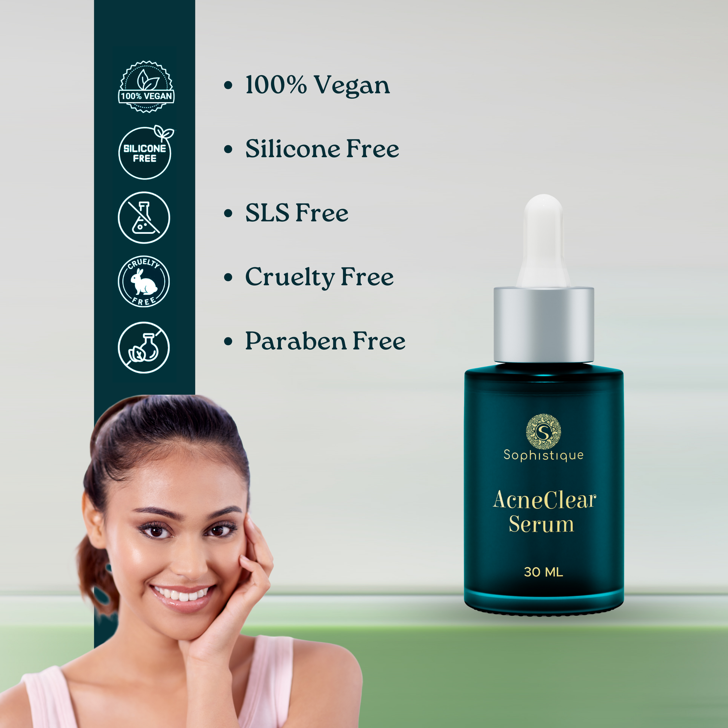 Acne Clear Serum with 2% Salicylic Acid by Sophistique | Clear and acne free skin