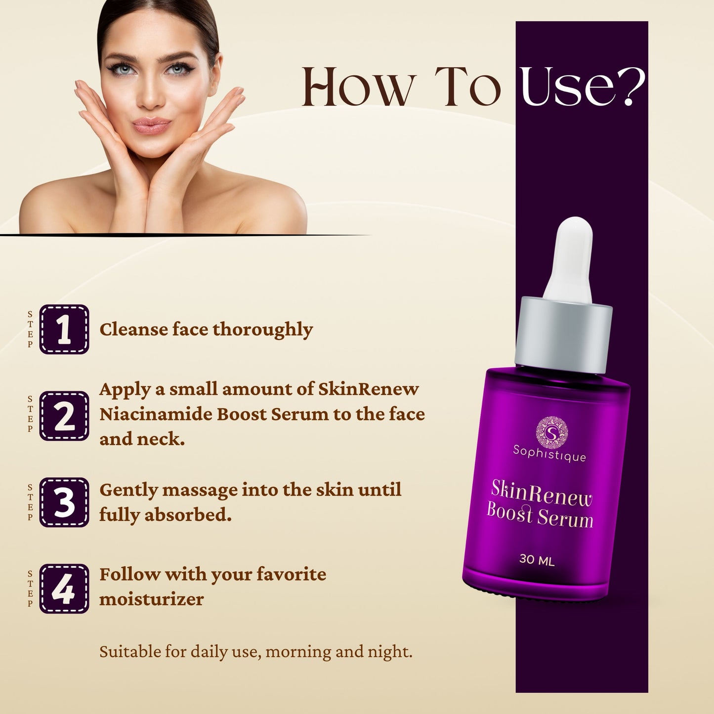 Skin Renew Boost Serum with 10% Niacinamide by Sophistique | Anti Oxident