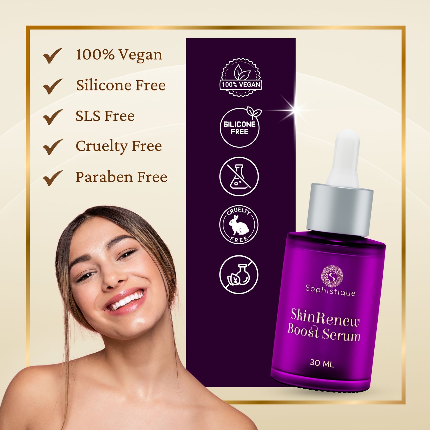 Skin Renew Boost Serum with 10% Niacinamide by Sophistique | Anti Oxident
