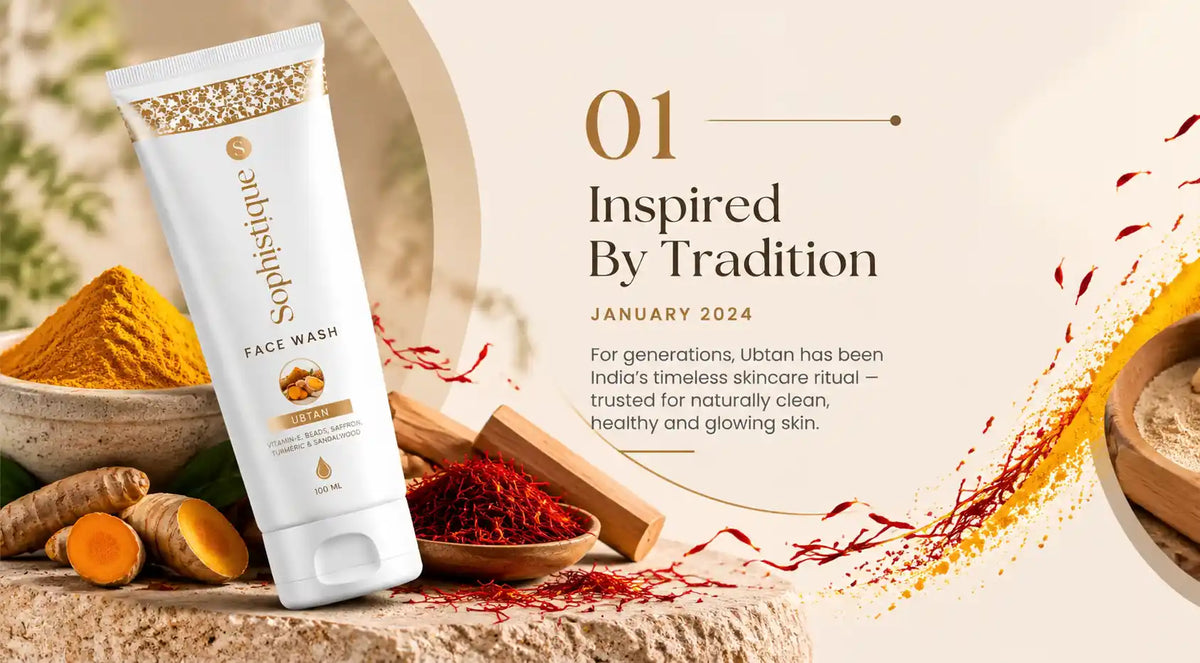 Sophistique Ubtan Facewash with Saffron & Jojoba Beads