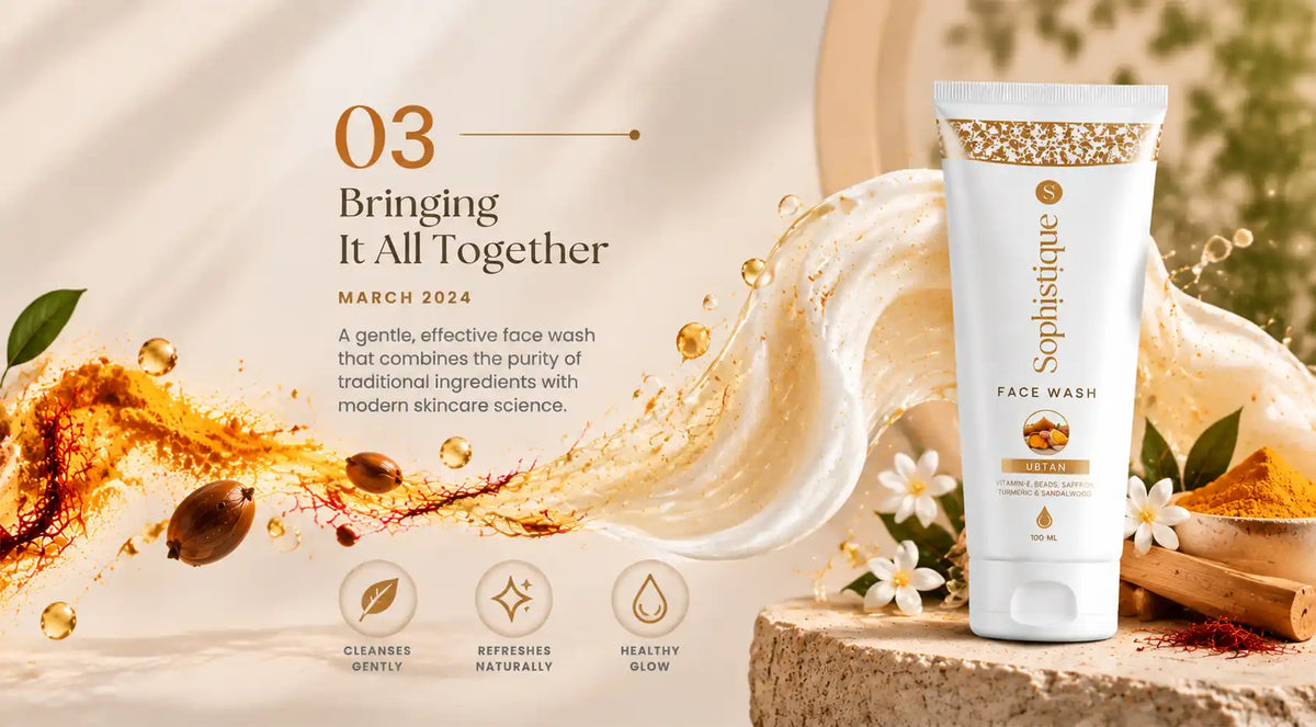 Sophistique Ubtan Facewash with Saffron & Jojoba Beads