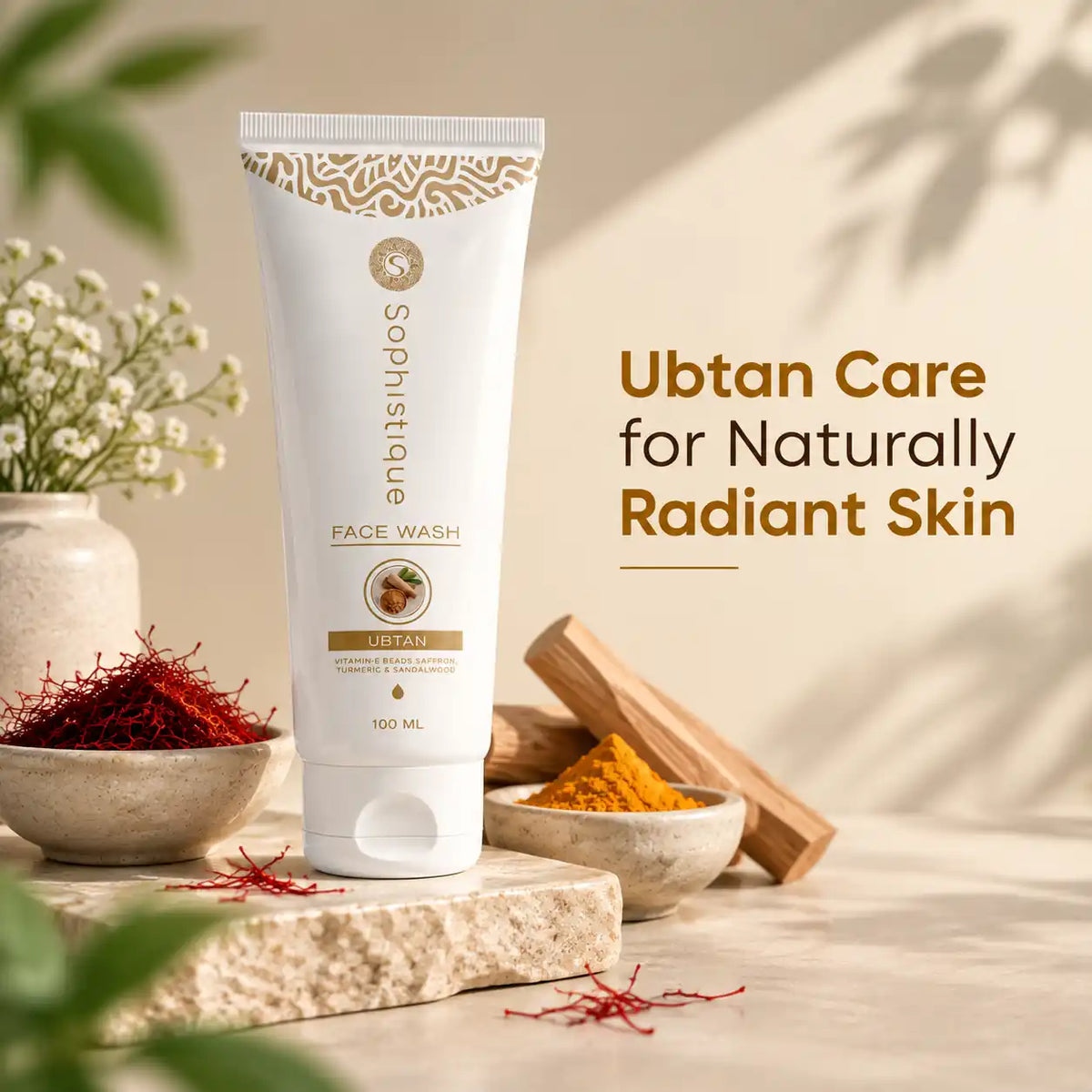 Sophistique Ubtan Facewash with Saffron & Jojoba Beads